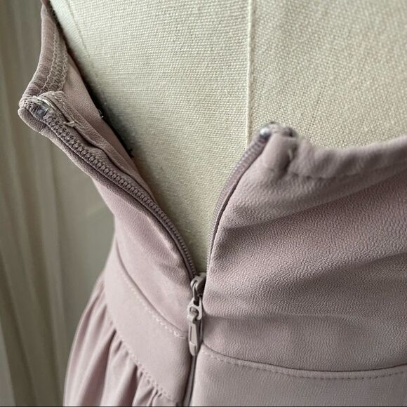 LuLu’s Air of Romance Dusty Lavendar Taupe Maxi Dress S - Picture 6 of 9